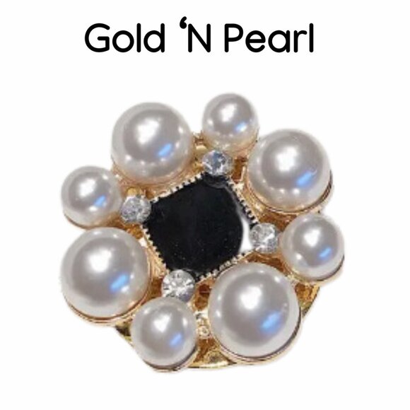 Gold 'N Pearl Bling Phone Accessory - Picture 1 of 3